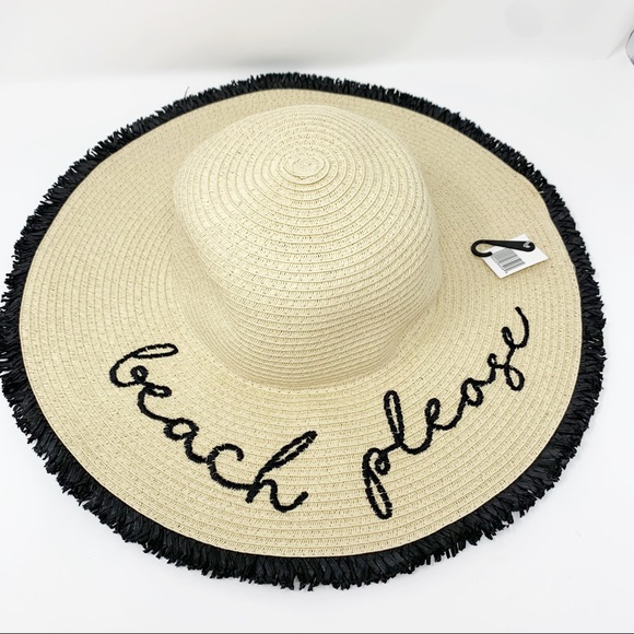 “Beach Please” Straw Hat‎ - Picture 1 of 4